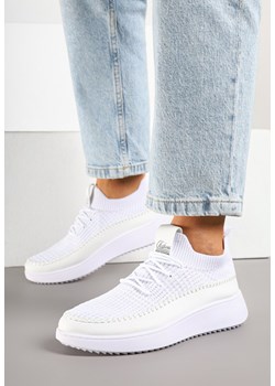 Białe Sneakersy z Elastycznym Cholewkami Liovanya ze sklepu born2be.pl w kategorii Buty sportowe damskie - zdjęcie 179248735