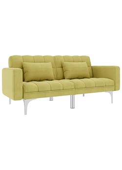 Rozkładana dwuosobowa zielona sofa - Kvetos 2D ze sklepu Edinos.pl w kategorii Sofy i kanapy - zdjęcie 179251489