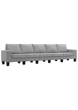 Ponadczasowa 5-osobowa jasnoszara sofa - Magnex 5Q ze sklepu Edinos.pl w kategorii Sofy i kanapy - zdjęcie 179251809