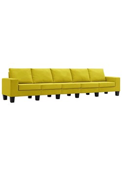 Ponadczasowa 5-osobowa żółta sofa - Magnex 5Q ze sklepu Edinos.pl w kategorii Sofy i kanapy - zdjęcie 179251829