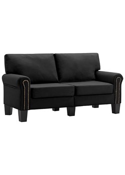 Luksusowa dwuosobowa sofa czarna - Dionas 2X ze sklepu Edinos.pl w kategorii Sofy i kanapy - zdjęcie 179251869