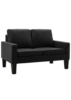 Nowoczesna czarna sofa dwuosobowa - Revex 2X ze sklepu Edinos.pl w kategorii Sofy i kanapy - zdjęcie 179252205