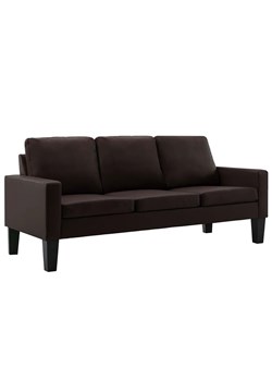 Brązowa tapicerowana sofa do salonu - Revex 3X ze sklepu Edinos.pl w kategorii Sofy i kanapy - zdjęcie 179252237