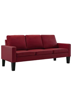 Bordowa nowoczesna tapicerowana sofa - Revex 3X ze sklepu Edinos.pl w kategorii Sofy i kanapy - zdjęcie 179252245