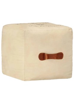 Kremowy puf do siedzenia - Dema ze sklepu Edinos.pl w kategorii Pufy i siedziska - zdjęcie 179252376