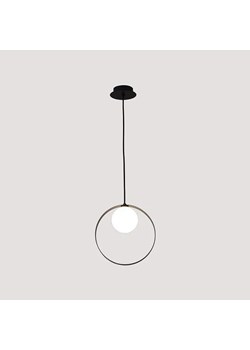 Czarna metalowa lampa wisząca koło - V029-Milton ze sklepu Edinos.pl w kategorii Lampy wiszące - zdjęcie 179254809