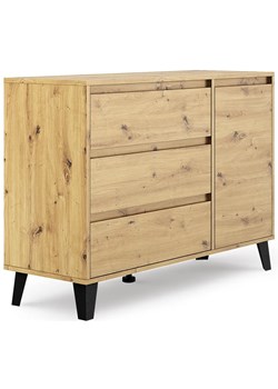 Komoda nowoczesna na nóżkach dąb artisan - Hallor 7X ze sklepu Edinos.pl w kategorii Komody - zdjęcie 179255556