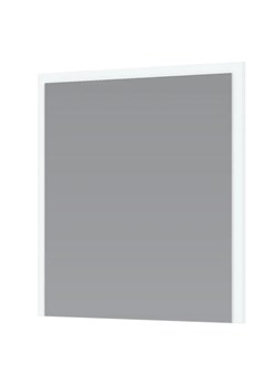 Kwadratowe wiszące lustro w białej ramie - Fisan 5X 60 cm ze sklepu Edinos.pl w kategorii Lustra - zdjęcie 179256056