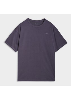 T-shirt oversize uniseks 4F 4FWSS25TTSHU1972 - granatowy ze sklepu Sportstylestory.com w kategorii Bluzki damskie - zdjęcie 179257306