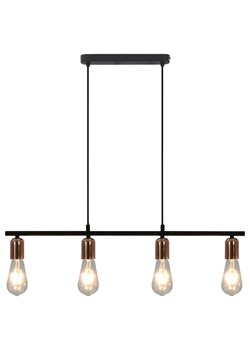 Czarno-miedziana lampa wisząca nad stół - EX80-Tungo ze sklepu Edinos.pl w kategorii Lampy wiszące - zdjęcie 179258945