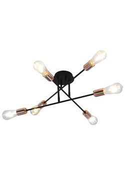 Czarno-miedziana ruchoma lampa sufitowa - EX85-Meldun ze sklepu Edinos.pl w kategorii Lampy sufitowe - zdjęcie 179258957