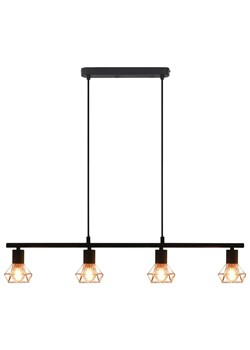 Czarno-miedziana lampa wisząca z żarówkami - EX135-Crogia ze sklepu Edinos.pl w kategorii Lampy wiszące - zdjęcie 179259077