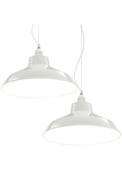 Biała loftowa lampa wisząca 2 sztuki - EX155-Mafis ze sklepu Edinos.pl w kategorii Lampy wiszące - zdjęcie 179259118