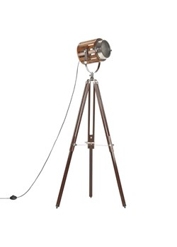 Lampa stojąca drewniana w stylu vintage - EX195-Erfis ze sklepu Edinos.pl w kategorii Lampy podłogowe - zdjęcie 179259206