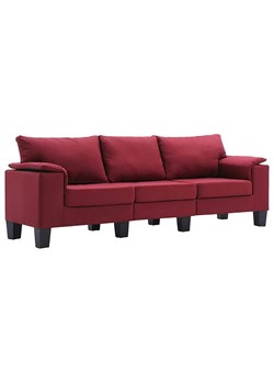 3-osobowa sofa z podłokietnikami winna czerwień - Ezof 3Q ze sklepu Edinos.pl w kategorii Sofy i kanapy - zdjęcie 179259327