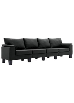 4-osobowa sofa czarna z podłokietnikami - Ezof 4Q ze sklepu Edinos.pl w kategorii Sofy i kanapy - zdjęcie 179259347