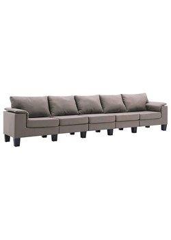 Pięcioosobowa sofa taupe z podłokietnikami - Ezof 5Q ze sklepu Edinos.pl w kategorii Sofy i kanapy - zdjęcie 179259377