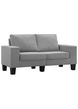 Ponadczasowa dwuosobowa jasnoszara sofa - Magnex 2Q ze sklepu Edinos.pl w kategorii Sofy i kanapy - zdjęcie 179259387