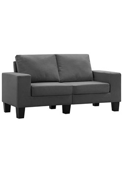 Ponadczasowa dwuosobowa ciemnoszara sofa - Magnex 2Q ze sklepu Edinos.pl w kategorii Sofy i kanapy - zdjęcie 179259397