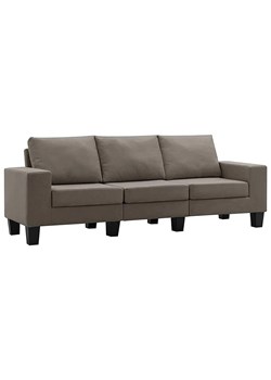 Ponadczasowa trzyosobowa sofa taupe - Magnex 3Q ze sklepu Edinos.pl w kategorii Sofy i kanapy - zdjęcie 179259456