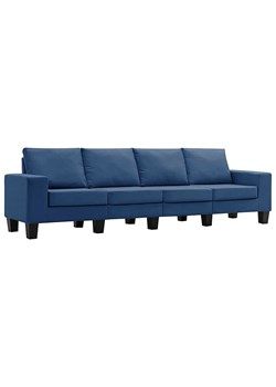 Ponadczasowa 4-osobowa niebieska sofa - Magnex 4Q ze sklepu Edinos.pl w kategorii Sofy i kanapy - zdjęcie 179259457