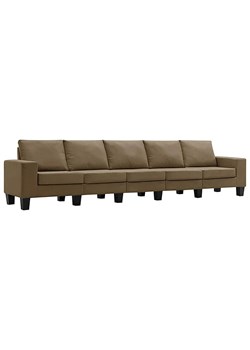 Ponadczasowa 5-osobowa brązowa sofa - Magnex 5Q ze sklepu Edinos.pl w kategorii Sofy i kanapy - zdjęcie 179259486