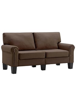 2-osobowa brązowa sofa - Dionas 2X ze sklepu Edinos.pl w kategorii Sofy i kanapy - zdjęcie 179259497