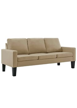 Tapicerowana sofa w kolorze cappuccino - Revex 3X ze sklepu Edinos.pl w kategorii Sofy i kanapy - zdjęcie 179259719