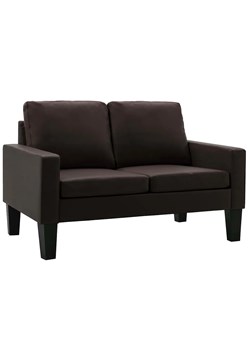 Brązowa skandynawska sofa 2-osobowa - Revex 2X ze sklepu Edinos.pl w kategorii Sofy i kanapy - zdjęcie 179259759