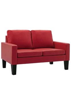 Czerwona sofa 2-osobowa tapicerowana - Revex 2X ze sklepu Edinos.pl w kategorii Sofy i kanapy - zdjęcie 179259765