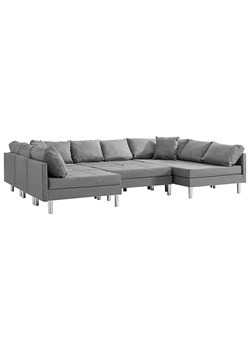 Sofa modułowa z jasnoszarej tkaniny - Basket ze sklepu Edinos.pl w kategorii Sofy i kanapy - zdjęcie 179260267