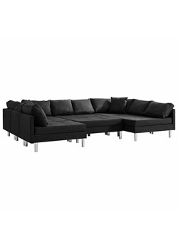 Czarna sofa modułowa z tkaniny - Basket 9Q ze sklepu Edinos.pl w kategorii Narożniki - zdjęcie 179260278