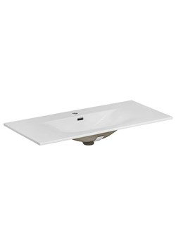 Prostokątna ceramiczna umywalka meblowa - Kenet 100cm ze sklepu Edinos.pl w kategorii Meble łazienkowe - zdjęcie 179260437
