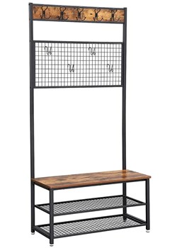 Industrialny wieszak z szafką na buty - Helior 14X ze sklepu Edinos.pl w kategorii Zestawy mebli do przedpokoju - zdjęcie 179260845
