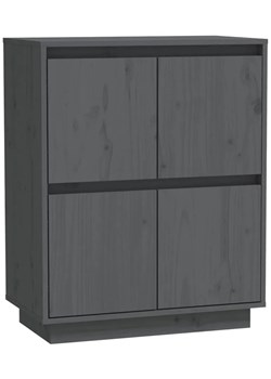 Szara minimalistyczna szafka z litego drewna - Monako ze sklepu Edinos.pl w kategorii Szafy - zdjęcie 179261419