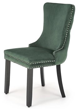 Zielone tapicerowane krzesło w stylu glamour - Knobby ze sklepu Edinos.pl w kategorii Krzesła - zdjęcie 179261866