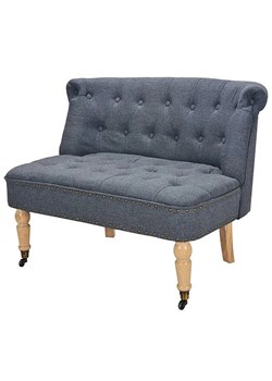 Romantyczna mała sofa Wedis - szara ze sklepu Edinos.pl w kategorii Sofy i kanapy - zdjęcie 179262978