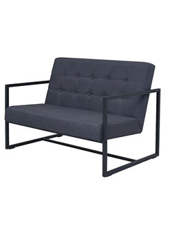 Zgrabna 2-osobowa sofa Aparro - ciemnoszara ze sklepu Edinos.pl w kategorii Sofy i kanapy - zdjęcie 179263007