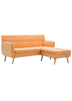 Tapicerowana pikowana sofa Kova 2P - brzoskwiniowa ze sklepu Edinos.pl w kategorii Sofy i kanapy - zdjęcie 179263045