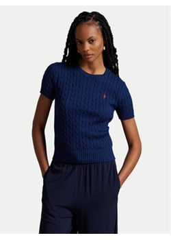 Polo Ralph Lauren Sweter 211965761001 Granatowy Slim Fit ze sklepu MODIVO w kategorii Swetry damskie - zdjęcie 179266456