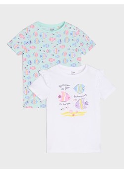 Sinsay - Koszulki 2 pack - wielobarwny ze sklepu Sinsay w kategorii Bluzki dziewczęce - zdjęcie 179270019