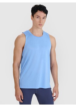 Męski top do biegania 4F 4FWSS25TFTSM1261 - niebieski ze sklepu Sportstylestory.com w kategorii T-shirty męskie - zdjęcie 179273507