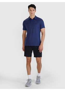 Męska koszulka polo 4F 4FWSS25TFTSM1922 - granatowy ze sklepu Sportstylestory.com w kategorii T-shirty męskie - zdjęcie 179273585