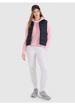Damski bezrękawnik puchowy pikowany z puchem naturalnym 4F 4FWSS25TVJAF187 - czarny ze sklepu Sportstylestory.com w kategorii Kamizelki damskie - zdjęcie 179273645