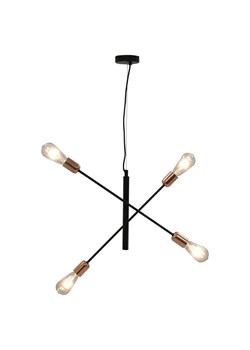 Czarno-miedziana lampa wisząca obrotowa - EX83-Luca ze sklepu Edinos.pl w kategorii Lampy wiszące - zdjęcie 179276889