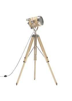 Retro lampa podłogowa z litego drewna mango - EX194-Erfis ze sklepu Edinos.pl w kategorii Lampy podłogowe - zdjęcie 179277006