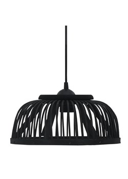 Czarna lampa wisząca drewniana - EX219-Ablo ze sklepu Edinos.pl w kategorii Lampy wiszące - zdjęcie 179277027