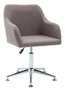 Tapicerowany fotel obrotowy do biura w kolorze taupe - Asturix ze sklepu Edinos.pl w kategorii Fotele - zdjęcie 179277418