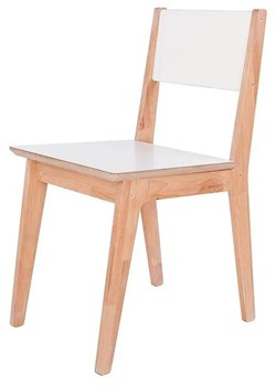 Drewniane krzesło skandynawskie olcha + biały - Idylio ze sklepu Edinos.pl w kategorii Krzesła - zdjęcie 179277875