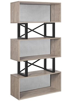 Regał stojący w stylu loft greige + czarny - Prince 4X ze sklepu Edinos.pl w kategorii Regały i witryny - zdjęcie 179278095